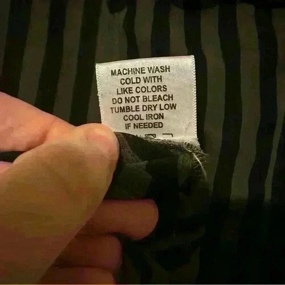 Olive and Black Women’s M Striped Sheer Blouse Bow Classic Boho modern stylish - Picture 4 of 9